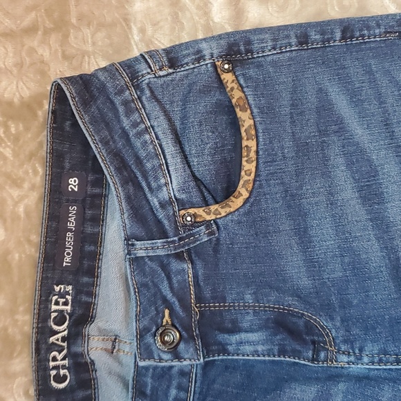 Grace in LA Trouser Wide Leg Jeans - Picture 4 of 7